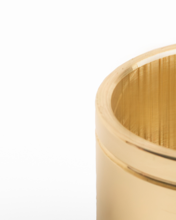 Detail of solid brass surface on Sportive napkin ring