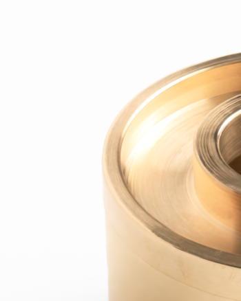 Detail of solid brass surface on Volcano oil burner